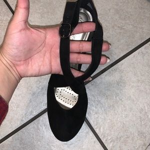 dexflex comfort black wedged heels